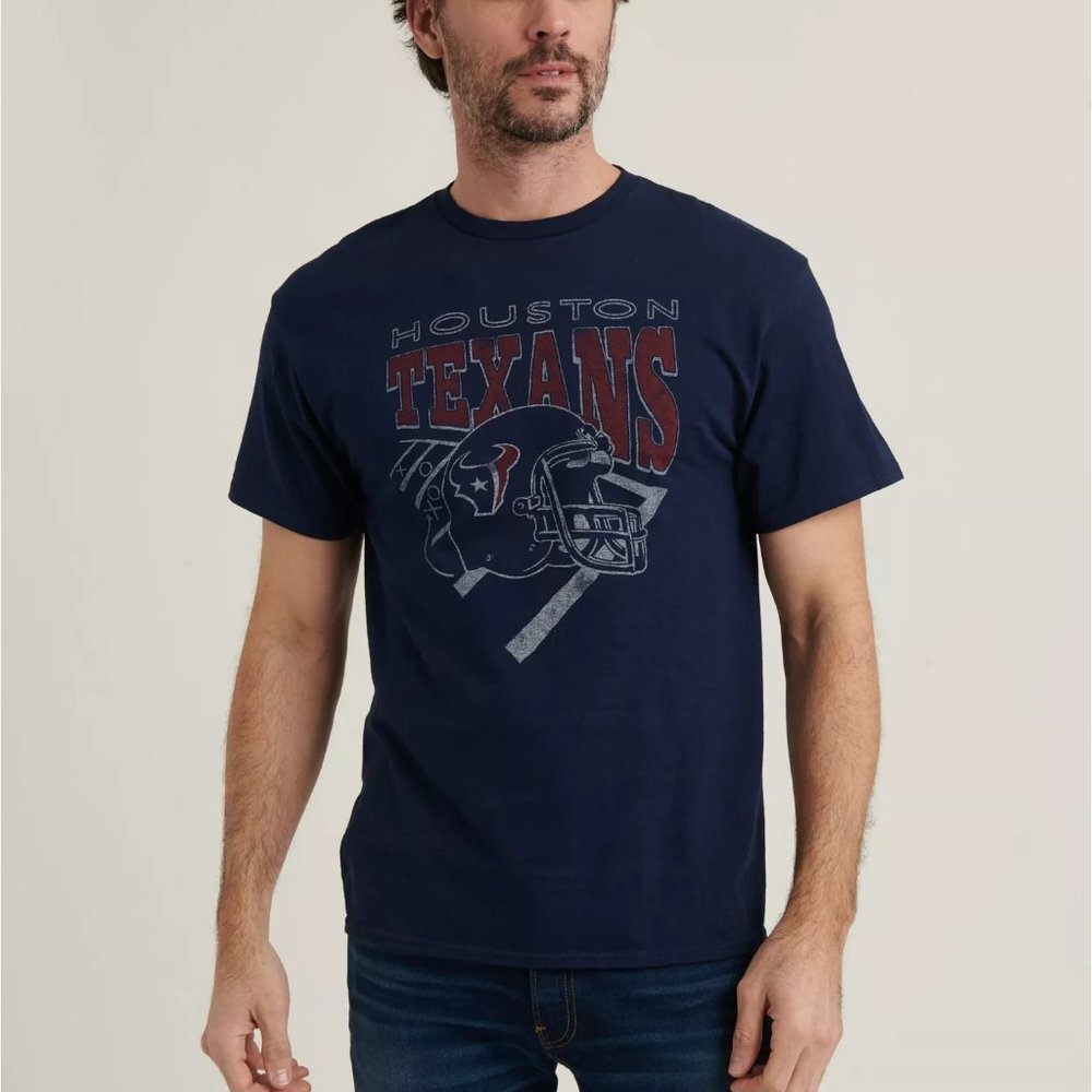 Lucky Brand x Junk Food Houston Texans T-Shirt Mens Large New NWT Blue NFL Tee